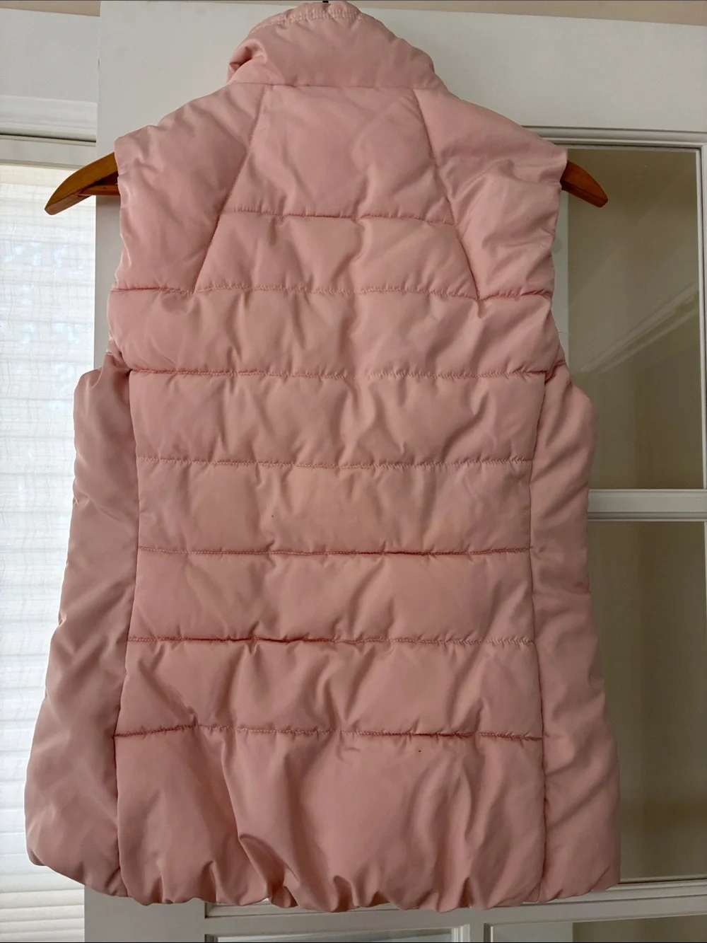Calvin Klein Pale Pink Quilted Puffer Vest - Sleeveless Zip Front
